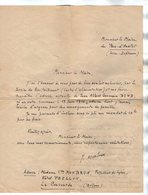 Delcampe - VP17.069 - LA COUCOURDE - Lettre De Mme Vve MONBRUN à Mr Le Maire De PARC - D'ANXTOT Relative à Mr J.A.G. DIND - Documents Historiques