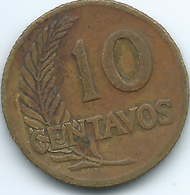 Peru - 10 Centavos - 1949 - KM226.1 - Smaller Gap On Obverse Lettering "Republica  Peruana" - Perú