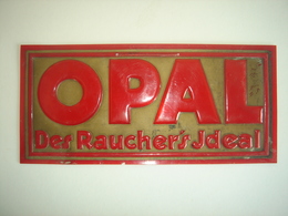 OPAL Antigua Placa Publicitaria PUBLICIDAD TABACO Años 60 OPAL Des Raucher's Ideal - Objetos Publicitarios