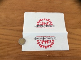 Serviette Papier "LE FOURNIL DES PROVINCES - Votre Boulanger" Pliée - Servilletas Publicitarias