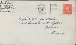 YT 234 CAD Montréal P.O. JUN 3 6PM 53 Flamme Drapeau Coronation Couronnement Elizabeth II JUNE 2 JUIN 1953 - Used Stamps