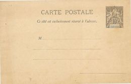 Entier Carte Postale  10c Noir Indochine, Neuf - Briefe U. Dokumente