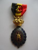 Médaille Belge Du Travail - Version Dorée - Habileté Et Moralité - Avec Rosette - Profesionales / De Sociedad