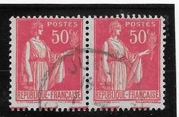 France N°283 Paire Variété Traits Du Bord De Feuille - TB - 1932-39 Frieden