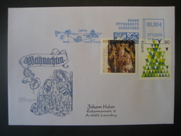 Österreich- Christkindl 27.12.2015 Automatenwerbestempel Schmuckkuvert - Lettres & Documents