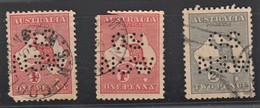 AUSTRALIA 1913-14 SERVIZI LOTTO 2 VALORI 1D+1D+2D   FIL. I TIPO P. II TIPO  CV €60 - Oficiales