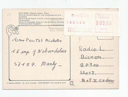 Cpm Metz Rp Ema Rouge Timbre Taxe 1989 - 57 Moselle - Affrancature Meccaniche Rosse (EMA)