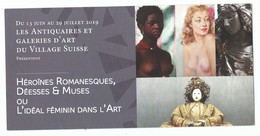 Invitation/ticket D'entrée Exposition Déesses Et Muses Village Suisse Nu En Buste Paris 2019 - Tickets - Vouchers