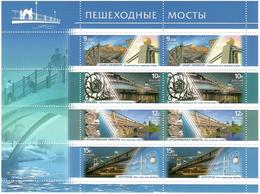 Russia 2011 . Bridges 2011. Sheetlet Of 8 (2 Sets).  Michel # 1733-36 KB - Ungebraucht