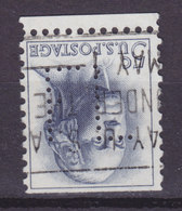 United States Perfin Perforé Lochung 'LF' 5c. George Washington 3-Sided Perf W. Margin Stamp (2 Scans) - Zähnungen (Perfins)