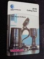 JAMAICA  J$100,-  PREPAID World Talk Royal Artifacts  (P86)     Fine Used Card  **1707 ** - Giamaica