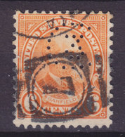 United States Perfin Perforé Lochung 'C3' 6c. Garfield Stamp (2 Scans) - Zähnungen (Perfins)