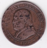 Pie IX / Pio IX. 1 Soldo 1866 An. XXI, Zecca Di Roma - Vaticano (Ciudad Del)