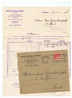 COMPTOIR NATIONAL D'ESCOMPTE PARIS  Pour BEZIERS  (HERAULT ) 1935 TIMBRE PERFORE C N - Storia Postale