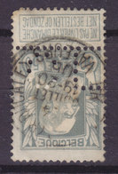 Belgium Perfin Perforé Lochung 'CI' Mi. 75, 50c. Leopold II. Stamp  (2 Scans) - 1909-34