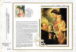 " LA VIERGE A L'ENFANT De RUBENS "  Sur Feuillet CEF De 1977 N° YT 1958 - Rubens