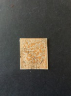 ETATS PRINCIERS DE L INDE JUMMO ET CASCHEMIRE 1883 ETOILE OU CERCLE 4 ANNA ROUGE JAUNE YVERT N. 56 FRAGMANT - Jammu & Kashmir