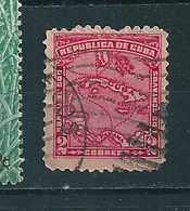 N° 167 Carte De Cuba  Timbre Cuba  1914 Oblitéré - Used Stamps