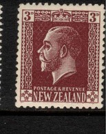 NZ 1915 3d Chocolate KGV P14 SG 449b HM ZZ80 - Ongebruikt