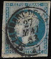 France N°10 Oblitéré Petit Cachet à Date St Lambert Du Lattay (47) Cote 1000€ RARE. - 1852 Louis-Napoléon