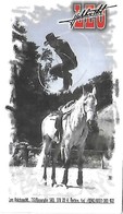 Carte Visite -Léo - Lasso Cow-boy Cheval - Trick Roping - Western Riding - Pullman City - Autres & Non Classés