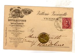 VICENZA PUBBLICITARIA 1896 RARA BOTTAMIFICIO VITTORIO VICARIOTTO - Vicenza