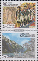Russland 749-750 (complete Issue) Unmounted Mint / Never Hinged 1999 Alpine Crossing - Neufs