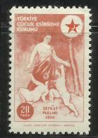 TURCHIA - TURKÍA - TURKEY 1956 POSTAL TAX SEGNATASSE WOMAN AND CHILDREN 20 PARA MH - Impuestos