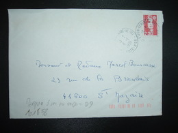 LETTRE TP M. DE BRIAT 2,30 OBL.8-1 1991 21 DIJON CENTRE DE TRI + TRI INDEXATION BARRES ROSES Marque à Sec D9 - Covers & Documents