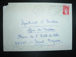 LETTRE TP SABINE 1,20 OBL.MEC.13-8 1979 93 AUBERVILLIERS PPAL + TRI INDEXATION BARRES ROSES Marque à Sec J6 - Covers & Documents