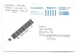 IR084 / ITALIEN -  Automaten-Einschreiben Nach Spanien 2020 - 2011-20: Marcophilia