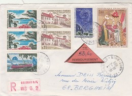 Enveloppe Recommandée Contre Remboursement De Colmar Haut Rhin 18/1/1971 Pour Bergheim - 1961-....