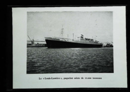 Saint Nazaire - Le Paquebot "LOUIS LUMIERE" - Coupure De Presse (encadré Photo) De 1959 - Autres & Non Classés