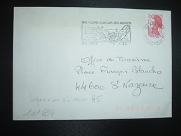 LETTRE TP LIBERTE 2,00 ROUGE OBL.MEC.5-3 1984 06 ANTIBES + TRI INDEXATION BARRES ROSES Marque à Sec H5 - Covers & Documents