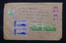 JAPON - Enveloppe De Ōtemachi Pour La France En 1953, Affranchissement Plaisant - L 59567 - Cartas & Documentos