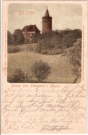 BURG STARGARD Mecklenburg Erbaut Um 1255 Passepartout Karte 28.4.1900 Gelaufen - Neubrandenburg