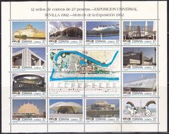 Spain 3054/65 - World EXPO 1992 ( 27 Pta ) M/S - MNH - 1992 – Siviglia (Spagna)
