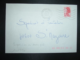 LETTRE TP LIBERTE 2,00 ROUGE OBL.MEC.23-3 1984 94 FONTENAY /S BOIS+ TRI INDEXATION BARRES ROSES Marque à Sec P(inférieur - Storia Postale