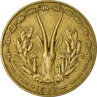 Monnaie, West African States, 10 Francs, 1977, TTB, Aluminum-Nickel-Bronze - Ivory Coast