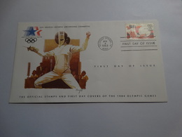 First Day Cover - Colorado Springs 04/11/1983. Jeux Olympic Los Angeles - Fencing