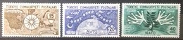 TURQUIE TURKEY N° 1212 à 1214 COTE 30 € 1954 NEUFS ** MNH 5ème ANNIVERSAIRE DU TRAITE DE L'ATLANTIQUE - Unused Stamps