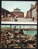 LAS PALMAS (Iles Canaries) Magnifique Lot De 2 Cartes: 1er: Le Marché, Carte Obl En 1907 Avec Un RARE Cachet............ - La Palma