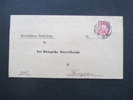 DR 1884 Pfennig Nr.41 EF Gedruckte Portopflichtige Dienstsache Stempel K1 Ostrowo R.B. Posen U. Ra3 Kempen R.B. Posen - Lettres & Documents