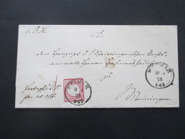 DR Brustschild Nr. 19 EF 1873 Stempel K1 Weimar Faltbrief Ohne Inhalt - Cartas & Documentos
