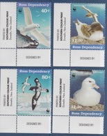 Ross, N° 56 à 59 Coin De Feuille (Pétrel, Damier, Fulmar, Pétrel Antarctique) Neuf ** - Unused Stamps