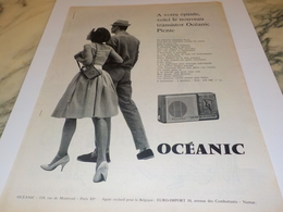 ANCIENNE  PUBLICITE A VOTRE EPAULE  TRANSISTOR  OCEANIC 1960 - Otros & Sin Clasificación