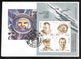 Soviet Union / Russia - 1991 Cosmonauts Day Sheetlet FDC - FDC