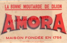 21- DIJON - BUVARD MOUTARDE AMORA - IMPRIMERIE SIC 231 RUE LAFAYETTE PARIS - Food