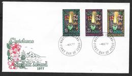 Norfolk Island - 1977 Christmas Set On Illustrated FDC - Norfolk Island