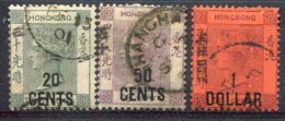 Hong Kong            N° 54/56  Oblitérés - Used Stamps